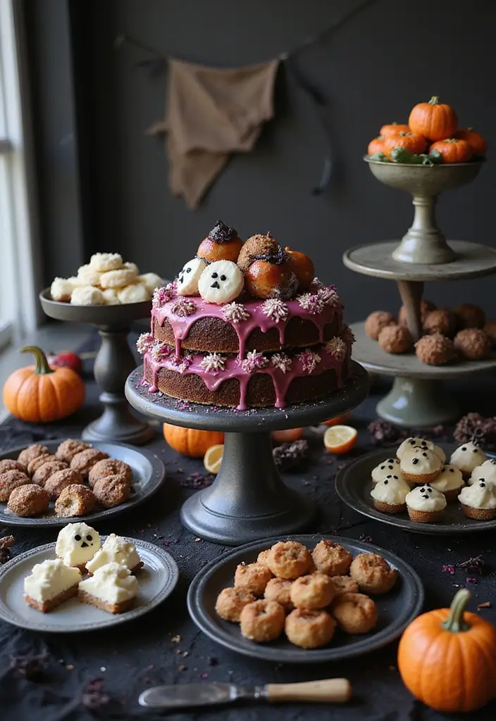 28 Halloween Table Décor Ideas for Every Gathering 23 28 Halloween Table Décor Ideas for Every Gathering - 23. Creepy Cake Table
