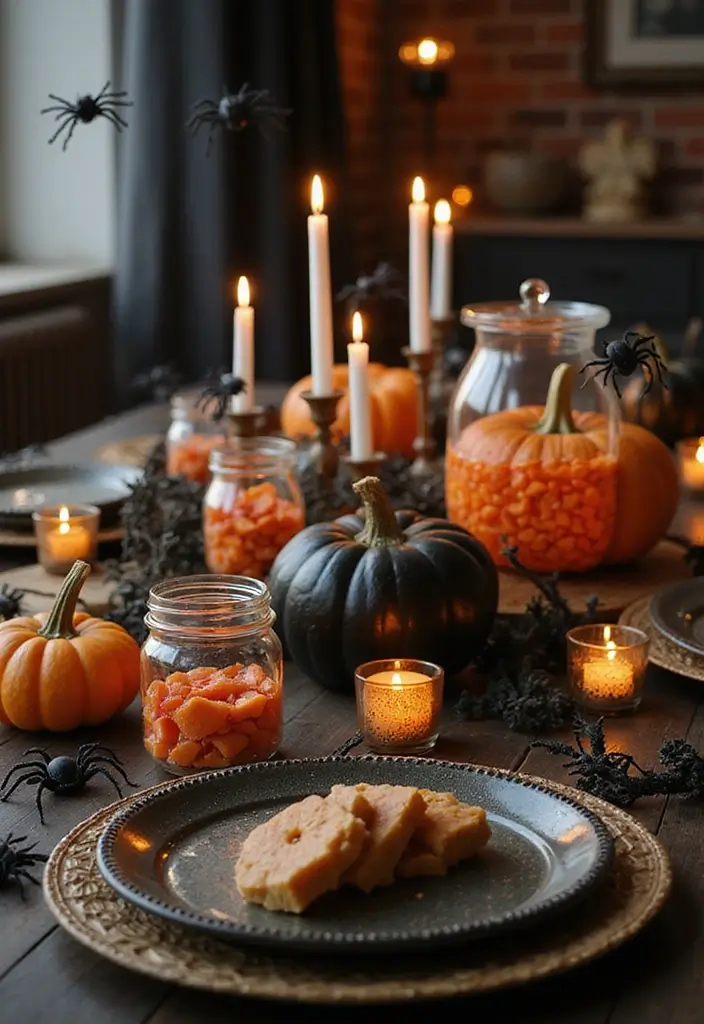 28 Halloween Table Décor Ideas for Every Gathering 7 28 Halloween Table Décor Ideas for Every Gathering - 7. Creepy Crawlies Theme