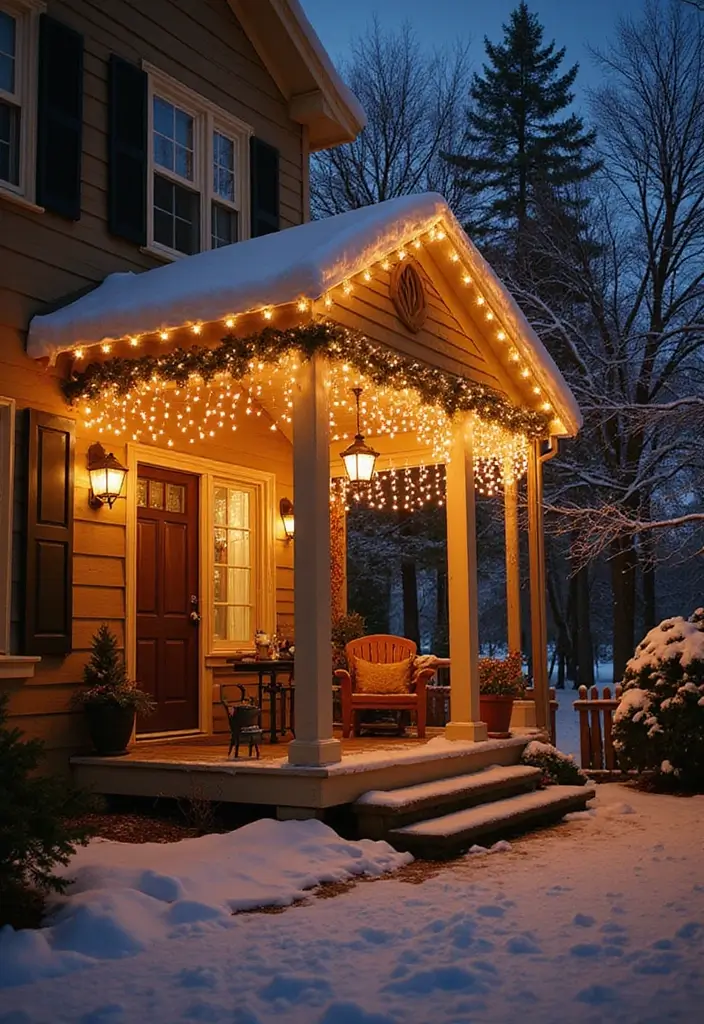 28 Outdoor Christmas House Decoration Ideas That Shine 1 28 Outdoor Christmas House Decoration Ideas That Shine - 1. Twinkling Light Canopies