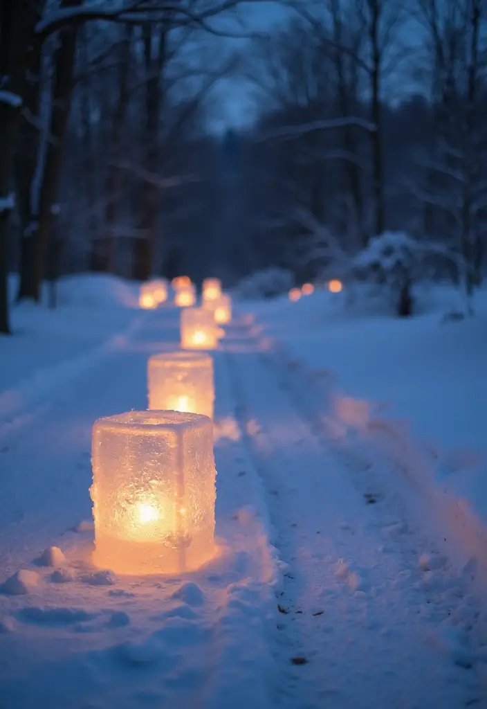 28 Outdoor Christmas House Decoration Ideas That Shine 11 28 Outdoor Christmas House Decoration Ideas That Shine - 11. Ice Lanterns