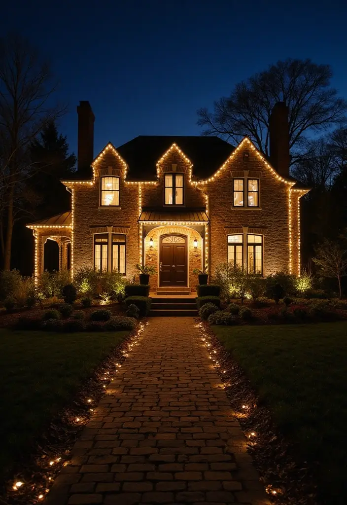 28 Outdoor Christmas House Decoration Ideas That Shine 19 28 Outdoor Christmas House Decoration Ideas That Shine - 19. Glimmering House Outlines