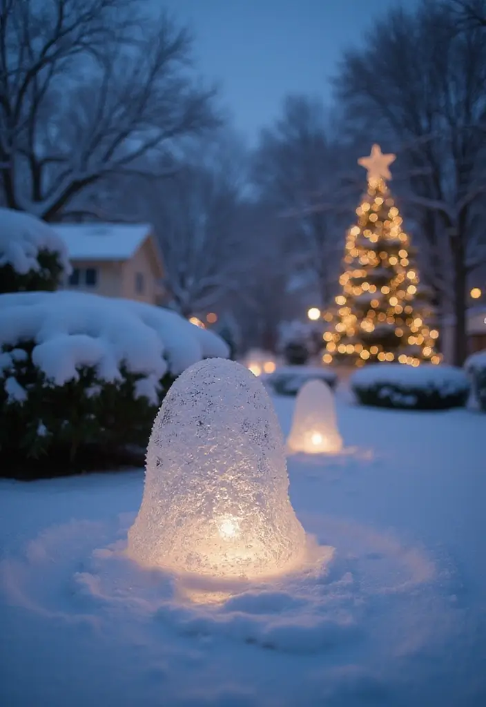 28 Outdoor Christmas House Decoration Ideas That Shine 22 28 Outdoor Christmas House Decoration Ideas That Shine - 22. Frosted Glass Accents