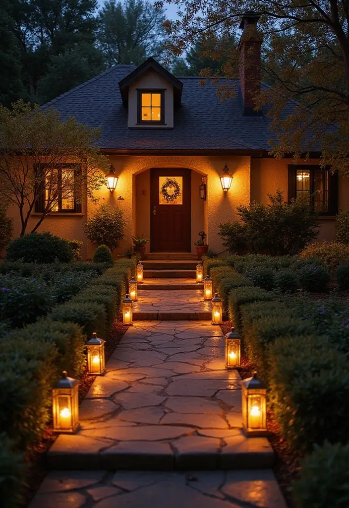 28 Outdoor Christmas House Decoration Ideas That Shine 4 28 Outdoor Christmas House Decoration Ideas That Shine - 4. Luminous Pathways