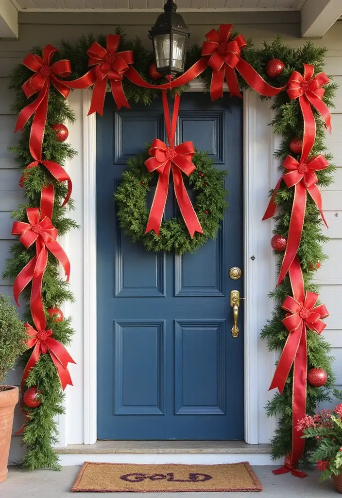 28 Outdoor Christmas House Decoration Ideas That Shine 9 28 Outdoor Christmas House Decoration Ideas That Shine - 9. Ribbons and Bows