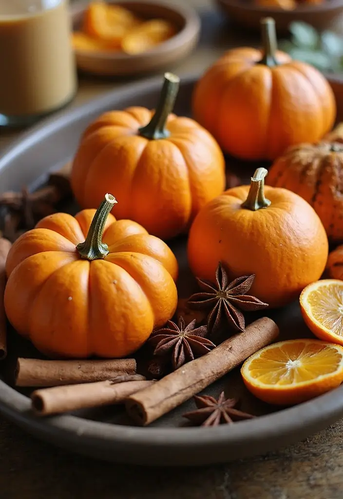 28 Simple Halloween Decoration Ideas That Still Impress 5 28 Simple Halloween Decoration Ideas That Still Impress - 5. Pumpkin and Spice Centerpiece