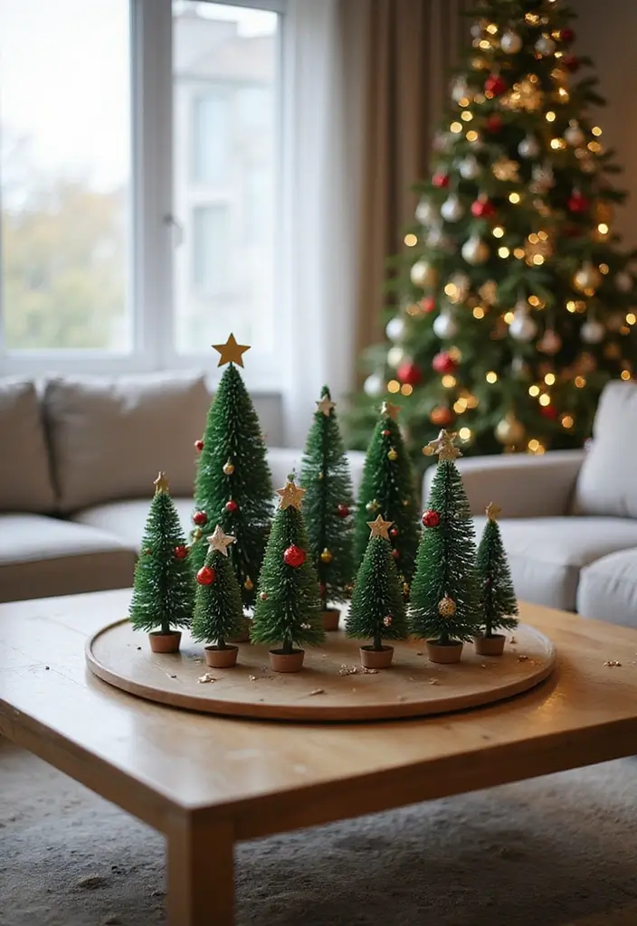 29 Apartment Christmas Decor Ideas for a Cozy Holiday Home 1 29 Apartment Christmas Decor Ideas for a Cozy Holiday Home - 1. Miniature Christmas Trees