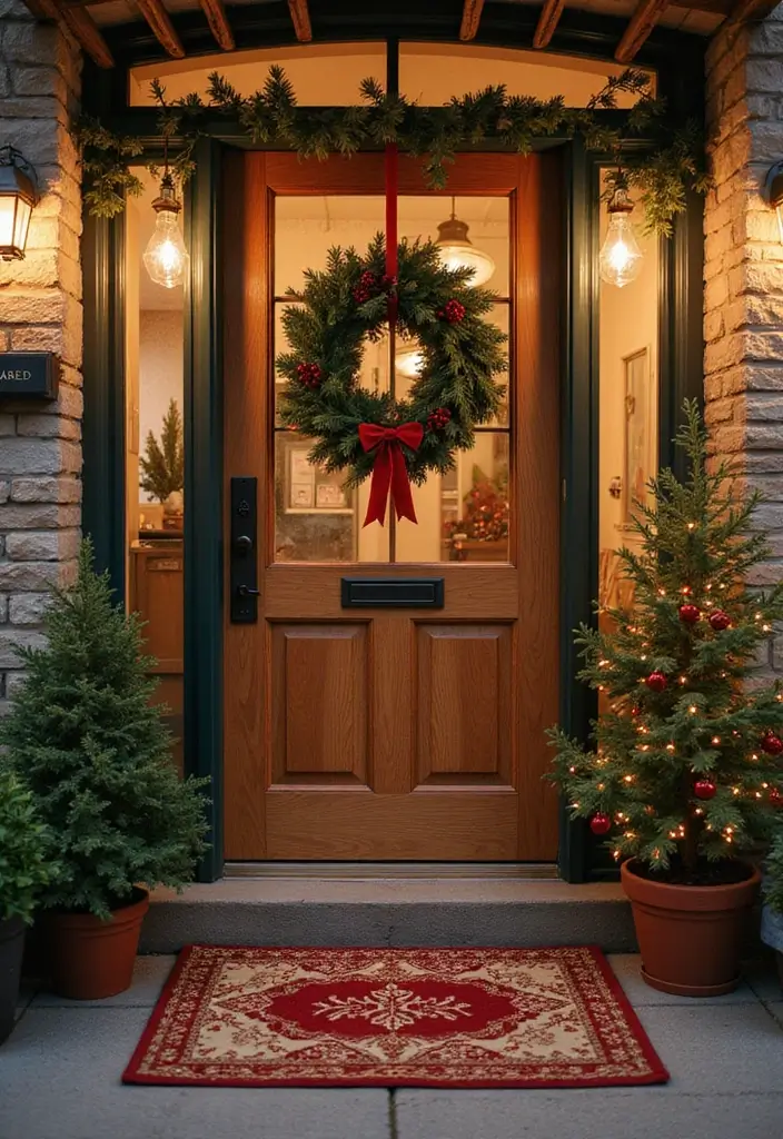 29 Apartment Christmas Decor Ideas for a Cozy Holiday Home 16 29 Apartment Christmas Decor Ideas for a Cozy Holiday Home - 16. Themed Holiday Mats