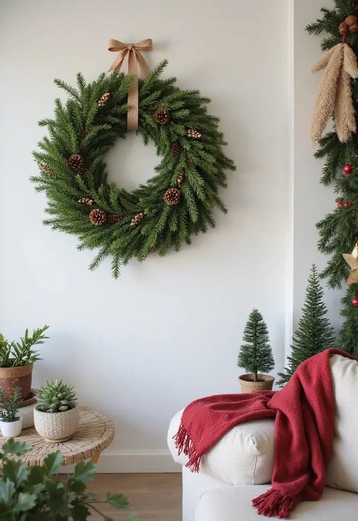 29 Apartment Christmas Decor Ideas for a Cozy Holiday Home 6 29 Apartment Christmas Decor Ideas for a Cozy Holiday Home - 6. Wreaths Beyond the Door