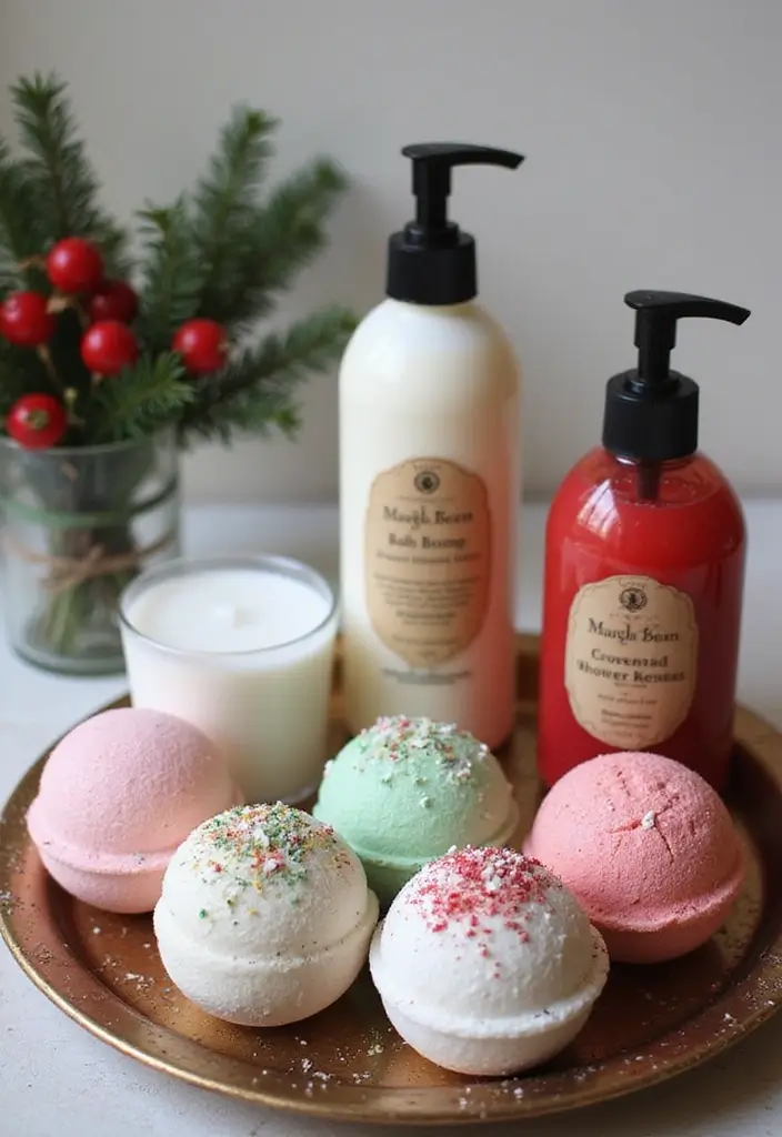 29 Bathroom Christmas Decor Ideas That Spark Joy 12 29 Bathroom Christmas Decor Ideas That Spark Joy - 12. Seasonal Bath Products