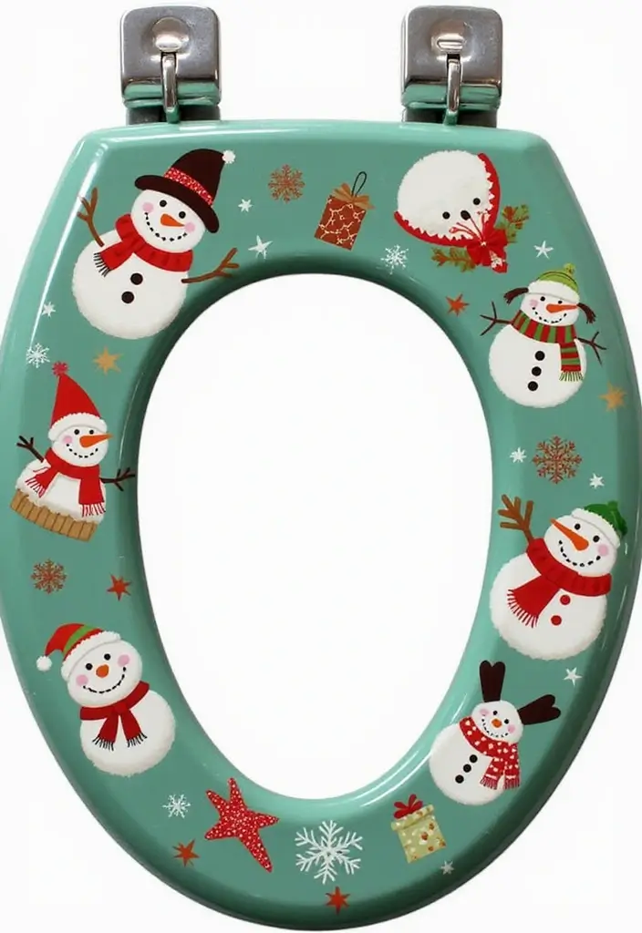 29 Bathroom Christmas Decor Ideas That Spark Joy 13 29 Bathroom Christmas Decor Ideas That Spark Joy - 13. Christmas-Themed Toilet Seat Cover