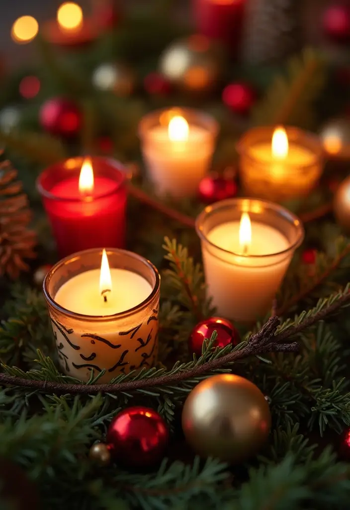 29 Bathroom Christmas Decor Ideas That Spark Joy 2 29 Bathroom Christmas Decor Ideas That Spark Joy - 2. Holiday Scented Candles