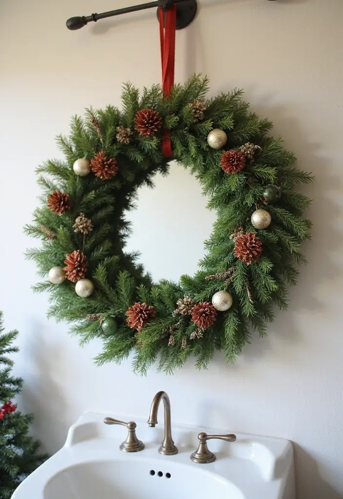 29 Bathroom Christmas Decor Ideas That Spark Joy 24 29 Bathroom Christmas Decor Ideas That Spark Joy - 24. Christmas Wreaths
