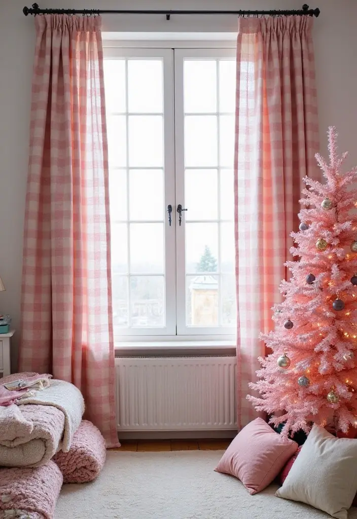 29 Christmas Curtain Ideas That Transform Any Room - 5. Festive Plaid Curtains