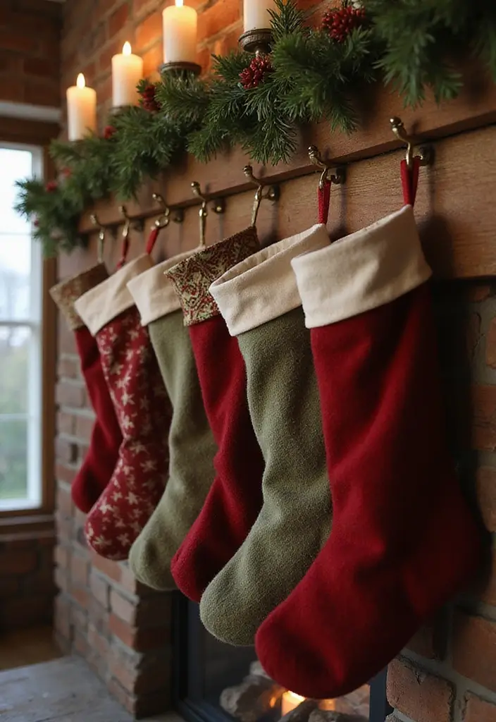 29 Christmas Mantel Decorating Ideas You’ll Want to Try 1 29 Christmas Mantel Decorating Ideas You’ll Want to Try - 1. Classic Stockings with a Twist