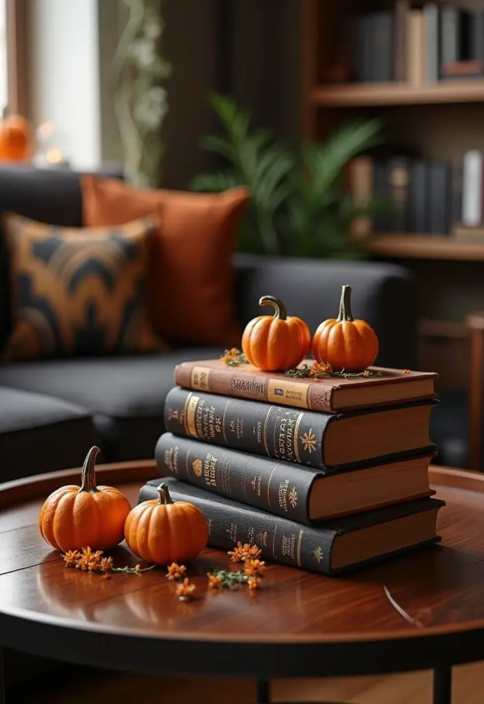 29 Halloween Decoration Ideas That Feel Unique & Fun 14 29 Halloween Decoration Ideas That Feel Unique & Fun - 14. Halloween-Themed Book Display