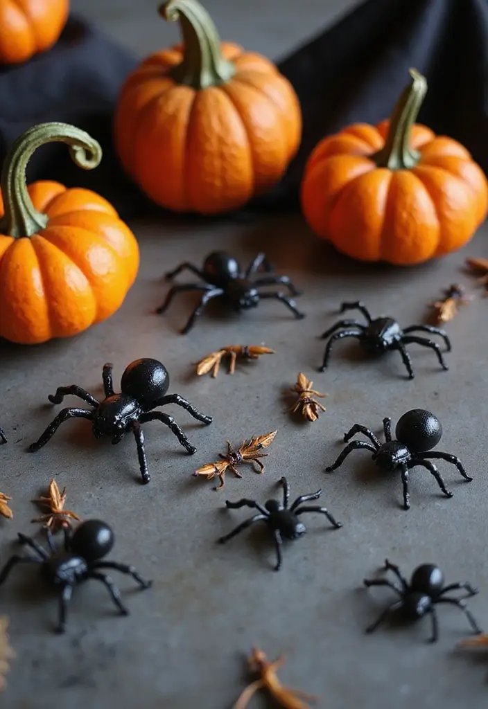 29 Halloween Decoration Ideas That Feel Unique & Fun 16 29 Halloween Decoration Ideas That Feel Unique & Fun - 16. Creepy Crawly Accents