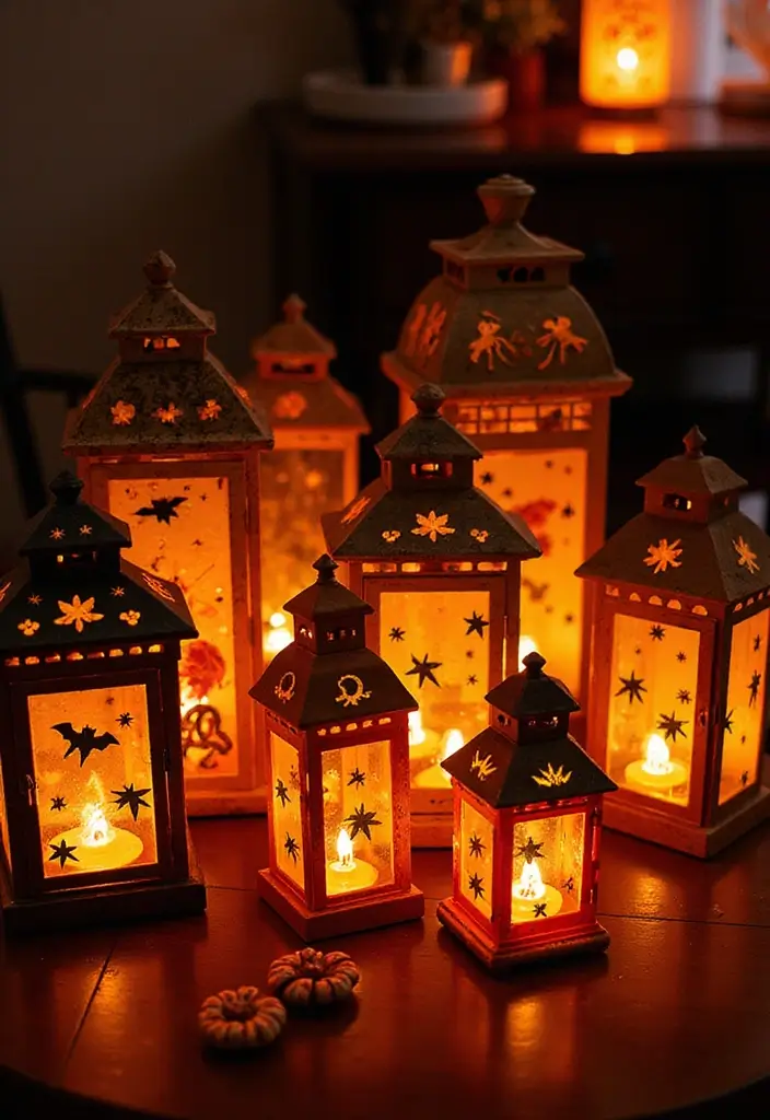 29 Halloween Decoration Ideas That Feel Unique & Fun 27 29 Halloween Decoration Ideas That Feel Unique & Fun - 27. DIY Halloween Lanterns