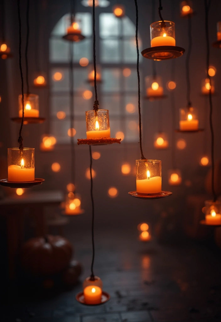 29 Halloween Decoration Ideas That Feel Unique & Fun 28 29 Halloween Decoration Ideas That Feel Unique & Fun - 28. Spooky Floating Candles