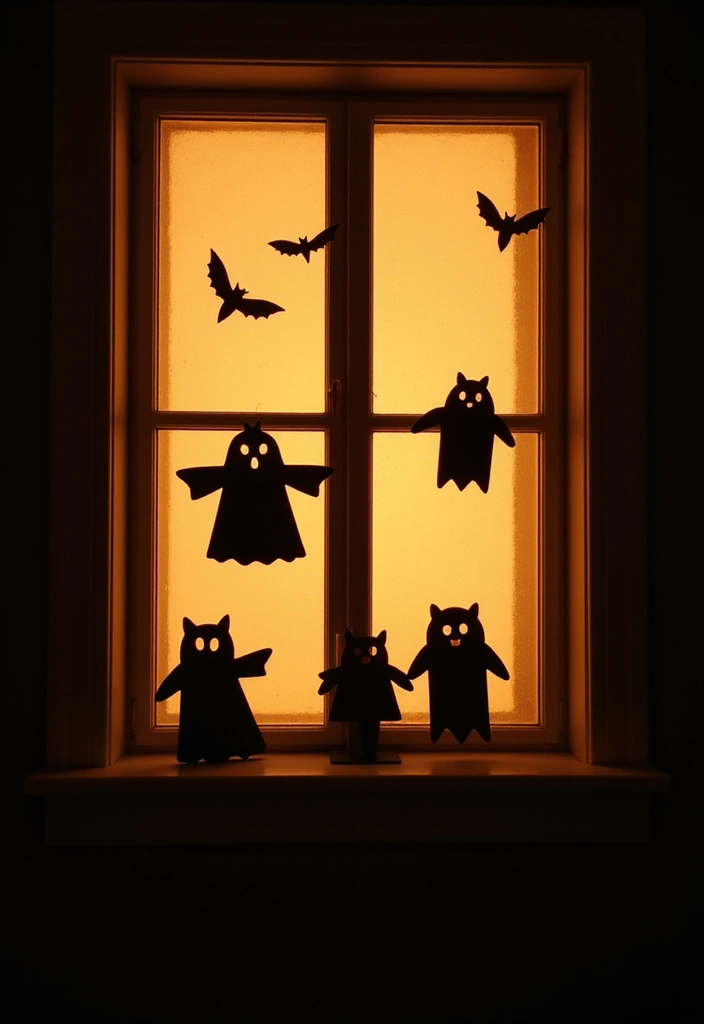 29 Halloween Decoration Ideas That Feel Unique & Fun 4 29 Halloween Decoration Ideas That Feel Unique & Fun - 4. Spooky Silhouettes
