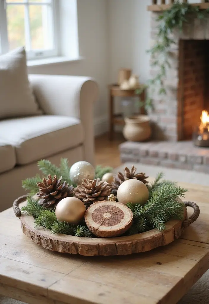 29 Living Room Christmas Decor Ideas You’ll Fall in Love With 12 29 Living Room Christmas Decor Ideas You’ll Fall in Love With - 12. Natural Wood Decor