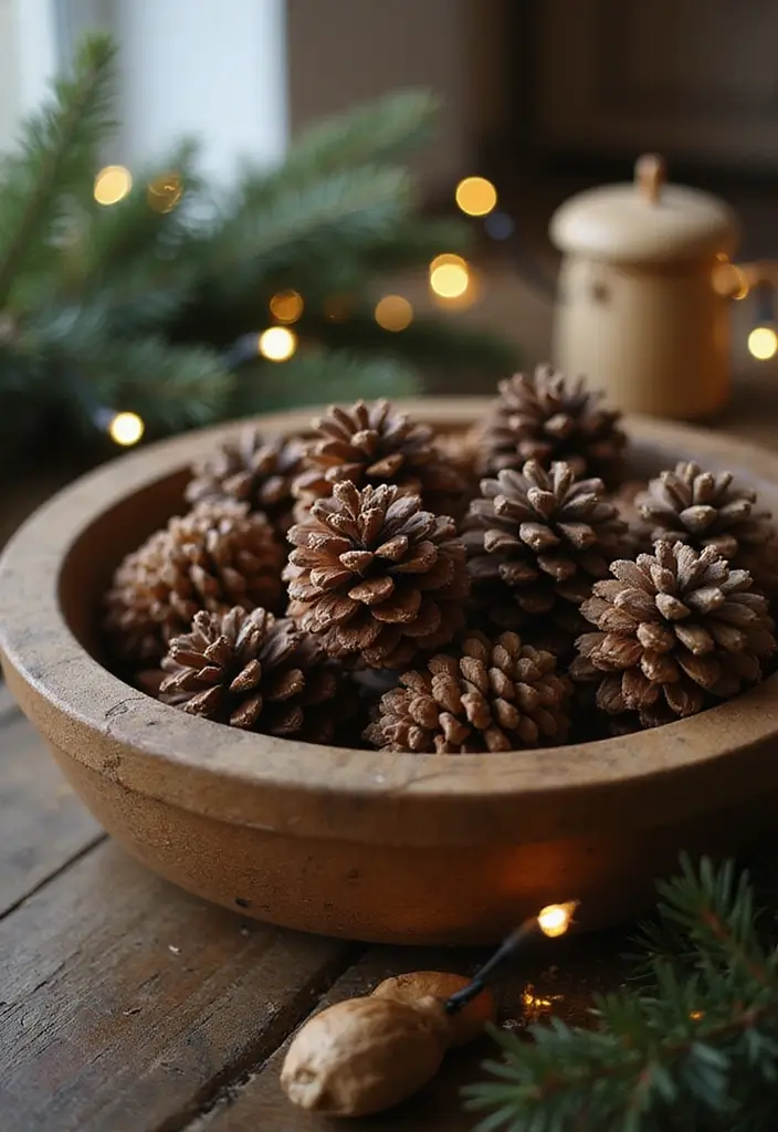 29 Living Room Christmas Decor Ideas You’ll Fall in Love With 2 29 Living Room Christmas Decor Ideas You’ll Fall in Love With - 2. Pinecone Centerpieces