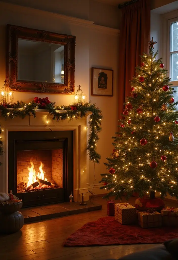 29 Living Room Christmas Decor Ideas You’ll Fall in Love With 3 29 Living Room Christmas Decor Ideas You’ll Fall in Love With - 3. Twinkling Fairy Lights