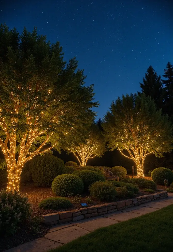 29 Outdoor Christmas Light Ideas That Shine Bright - 1. Solar-Powered String Lights