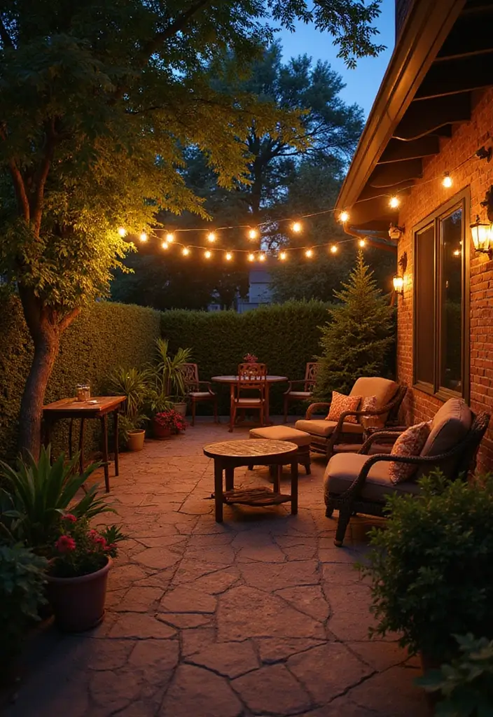 29 Outdoor Christmas Light Ideas That Shine Bright - 20. Ambient Patio Lighting