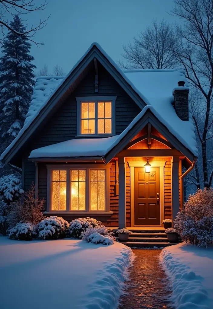 29 Outdoor Christmas Light Ideas That Shine Bright - 29. Frosted Window Lights