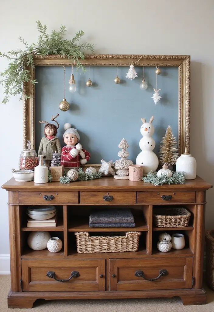 29 TV Stand Christmas Decor Ideas That Look Perfect 27 29 TV Stand Christmas Decor Ideas That Look Perfect - 27. Creative Seasonal Displays