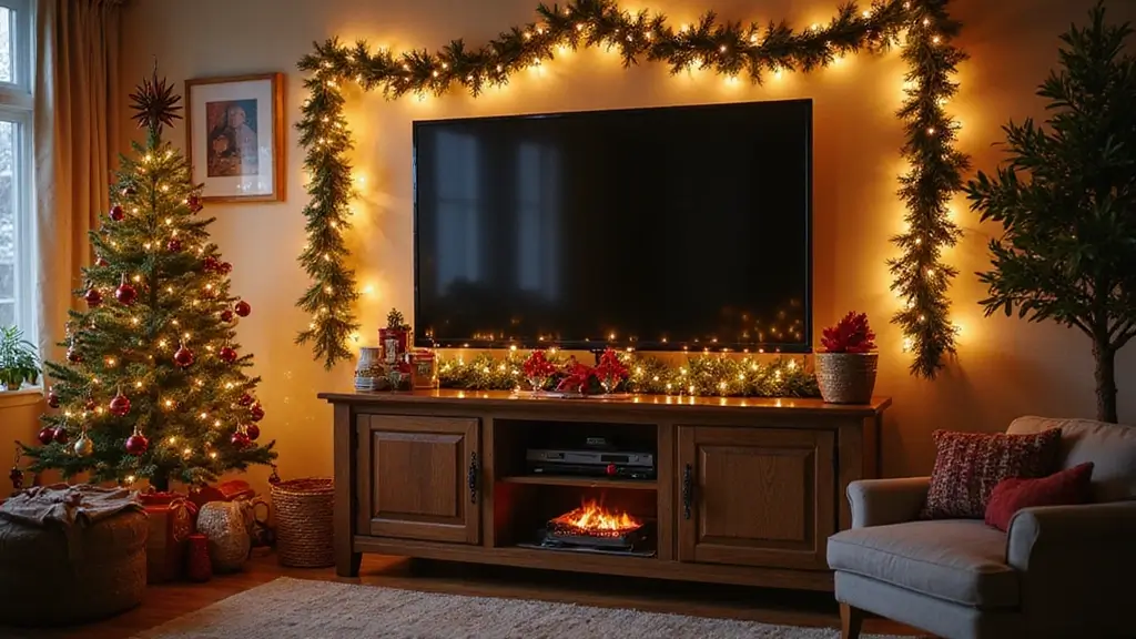 29 TV Stand Christmas Decor Ideas That Look Perfect