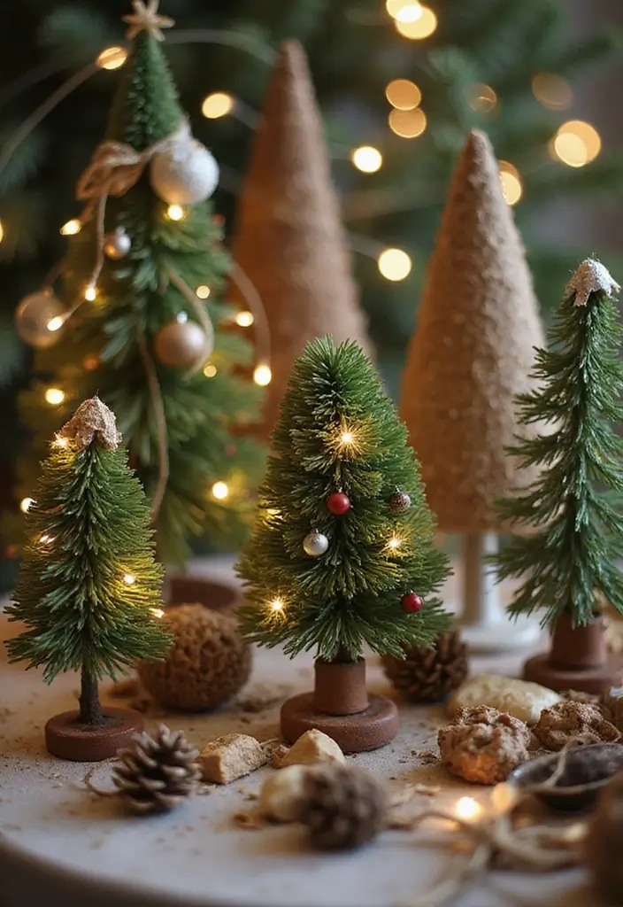 30+ Christmas Home Decor Ideas That Feel Magical 20 30+ Christmas Home Decor Ideas That Feel Magical - 20. Miniature Christmas Trees