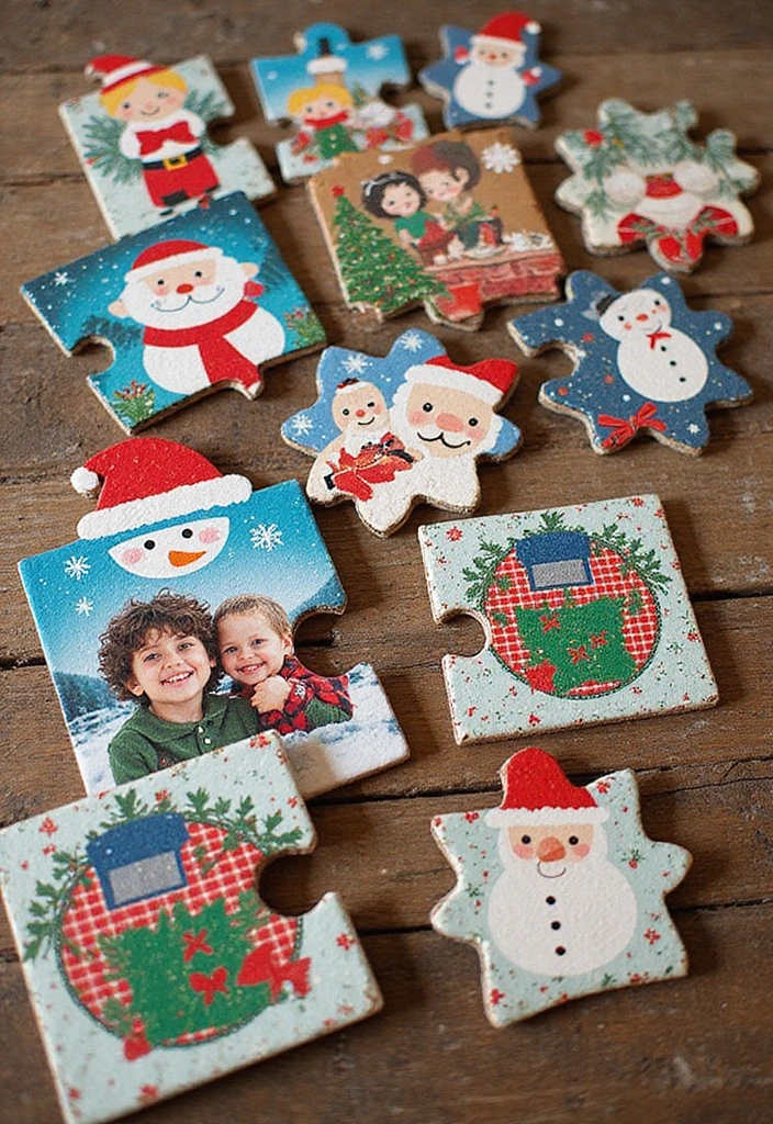 30+ Christmas Home Decor Ideas That Feel Magical 26 30+ Christmas Home Decor Ideas That Feel Magical - 26. Crafty Holiday Puzzles