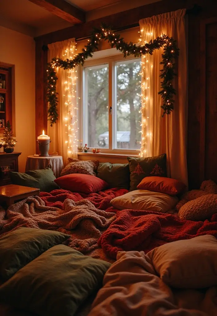 30+ Christmas Home Decor Ideas That Feel Magical 30 30+ Christmas Home Decor Ideas That Feel Magical - 30. Holiday-Themed Movie Corner