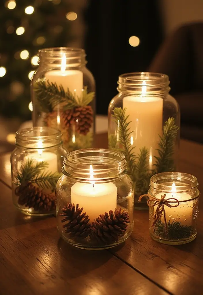 30+ Christmas Home Decor Ideas That Feel Magical 6 30+ Christmas Home Decor Ideas That Feel Magical - 6. Repurposed Glass Jars