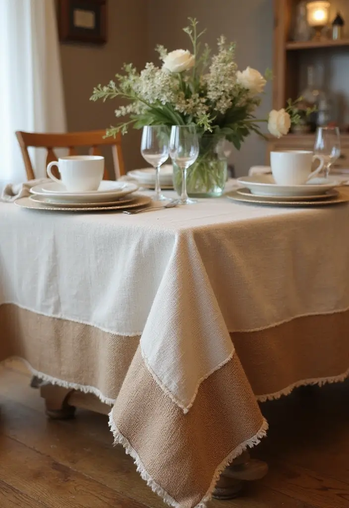 30+ Dining Table Christmas Decor Ideas for Family Gatherings 21 30+ Dining Table Christmas Decor Ideas for Family Gatherings - 21. Layered Tablecloths