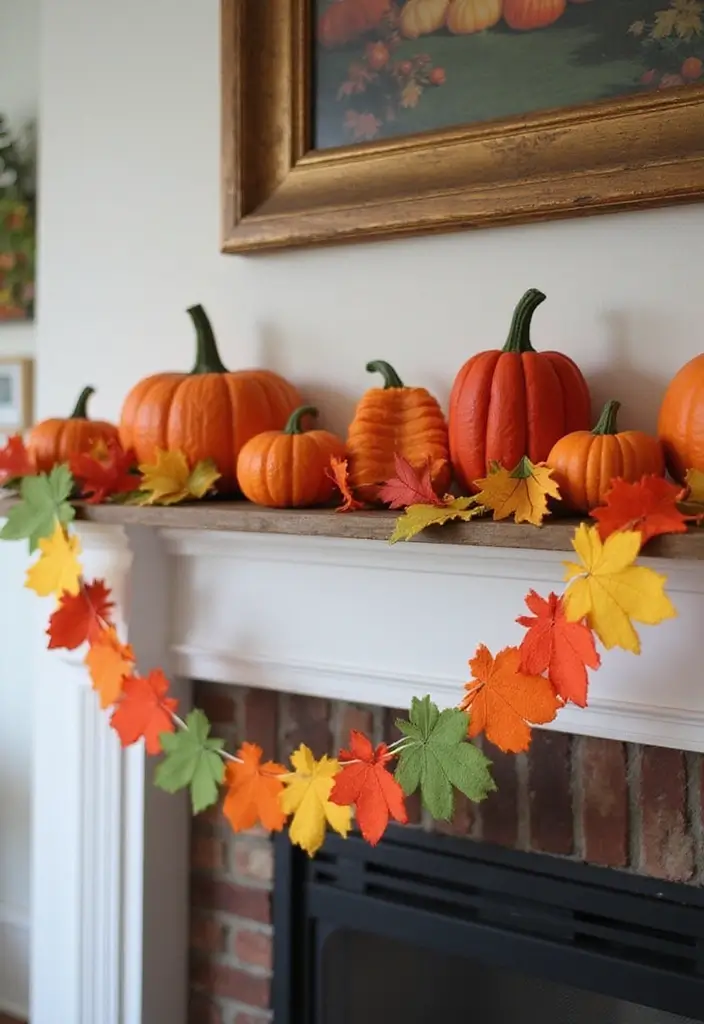 30+ Halloween Decoration Ideas That Instantly Impress 14 30+ Halloween Decoration Ideas That Instantly Impress - 14. Pumpkin Garland