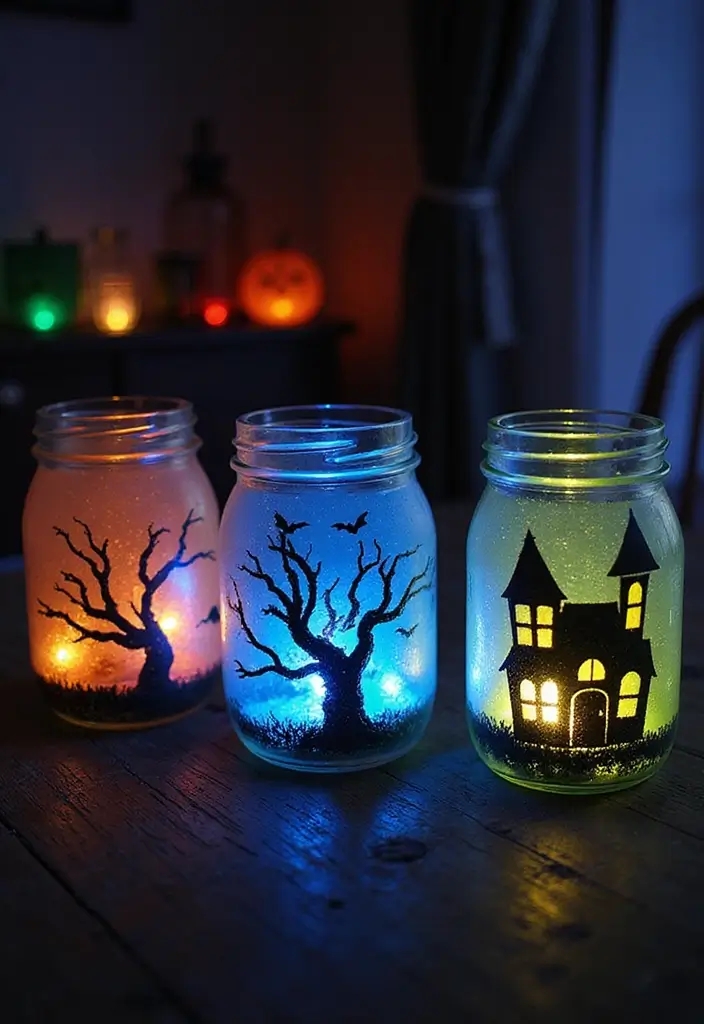 30+ Halloween Decoration Ideas That Instantly Impress 15 30+ Halloween Decoration Ideas That Instantly Impress - 15. Haunted House Jars