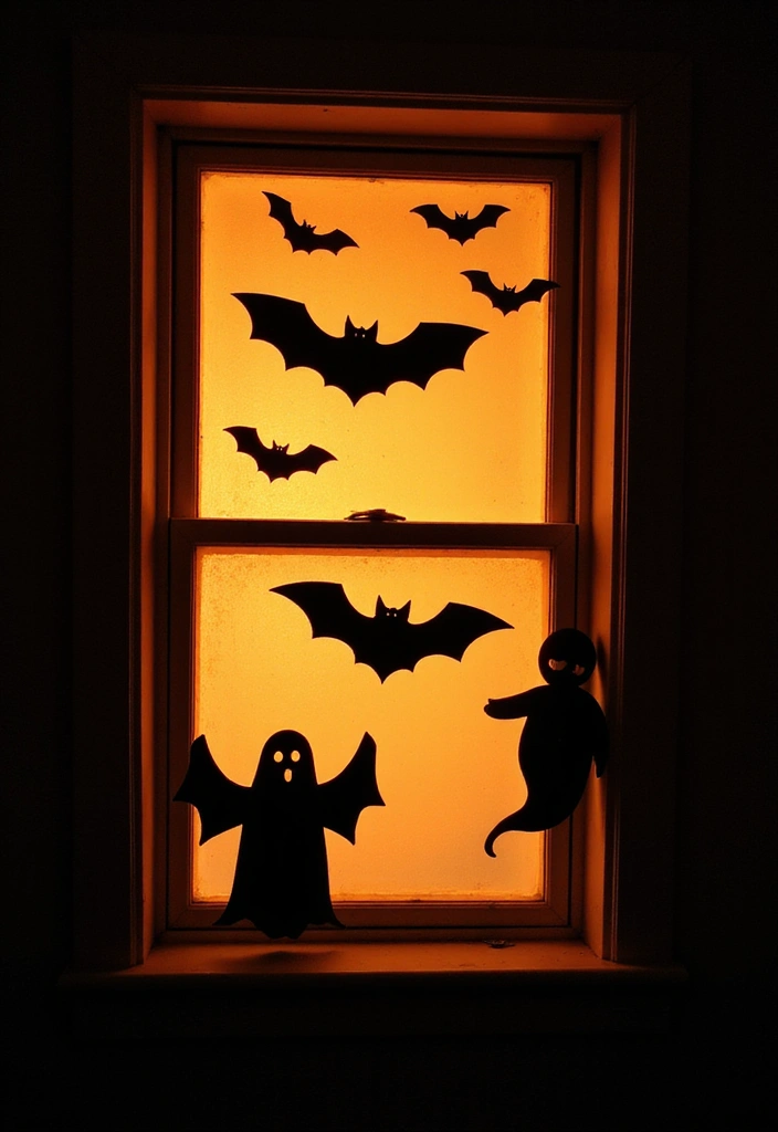 30+ Halloween Decoration Ideas That Instantly Impress 2 30+ Halloween Decoration Ideas That Instantly Impress - 2. Spooky Silhouette Window Clings