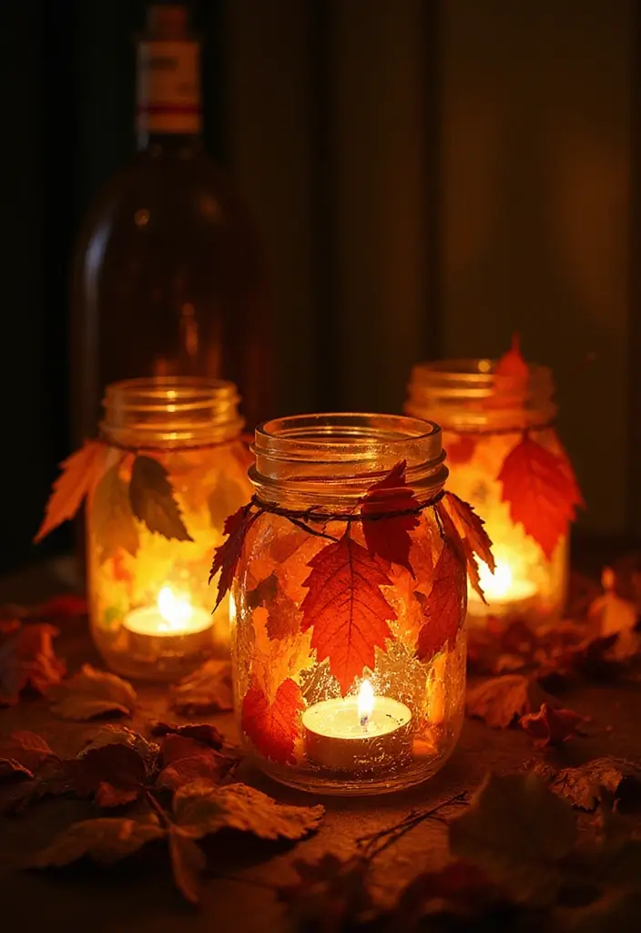 30+ Halloween Decoration Ideas That Instantly Impress 20 30+ Halloween Decoration Ideas That Instantly Impress - 20. Fall Leaf Lanterns