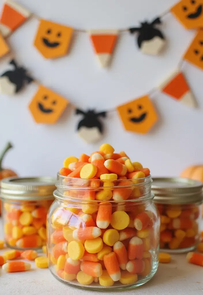 30+ Halloween Decoration Ideas That Instantly Impress 22 30+ Halloween Decoration Ideas That Instantly Impress - 22. Candy Corn Decorations