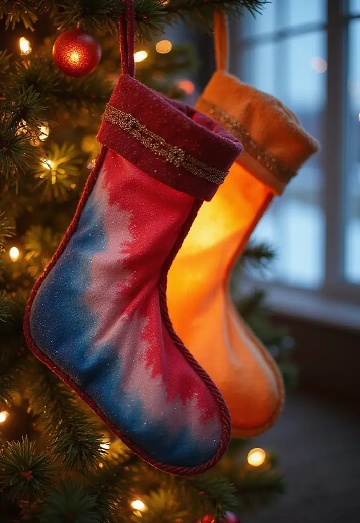 30+ Indoor Christmas Decoration Ideas for Every Style 28 30+ Indoor Christmas Decoration Ideas for Every Style - 28. Ombre Stockings