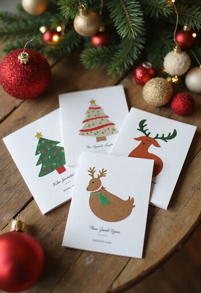 30+ Living Room Christmas Decor Ideas for a Festive Vibe 18 30+ Living Room Christmas Decor Ideas for a Festive Vibe - 18. Eco-Friendly Christmas Cards