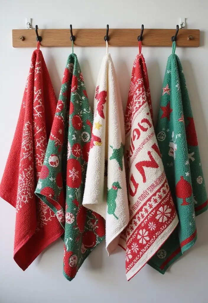 30+ New Year Decoration Ideas for a Fresh Start 11 30+ New Year Decoration Ideas for a Fresh Start - 11. Festive Bathroom Towels