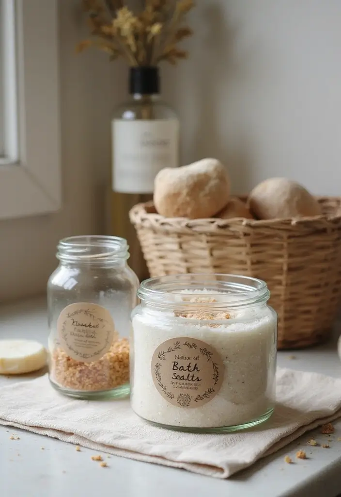 30+ New Year Decoration Ideas for a Fresh Start 26 30+ New Year Decoration Ideas for a Fresh Start - 26. Eco-Friendly Bath Salts