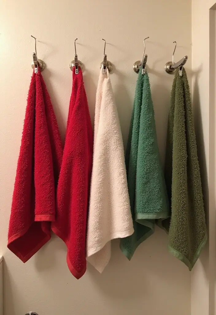 30+ New Year Decoration Ideas for a Fresh Start 6 30+ New Year Decoration Ideas for a Fresh Start - 6. Repurposed Towel Display
