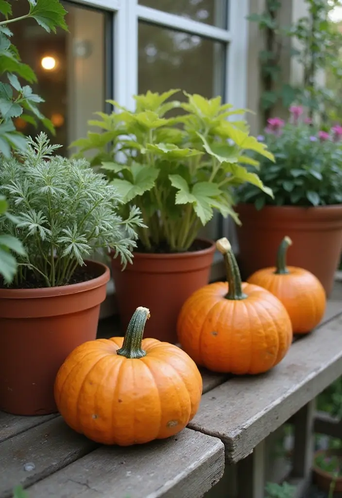 30+ Pumpkin Decoration Ideas for a Creative Halloween 18 30+ Pumpkin Decoration Ideas for a Creative Halloween - 18. Pumpkin Garden Accents