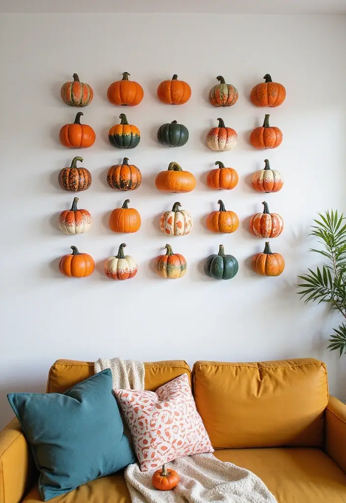 30+ Pumpkin Decoration Ideas for a Creative Halloween 2 30+ Pumpkin Decoration Ideas for a Creative Halloween - 2. Pumpkin Wall Art