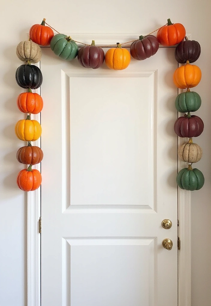 30+ Pumpkin Decoration Ideas for a Creative Halloween 27 30+ Pumpkin Decoration Ideas for a Creative Halloween - 27. DIY Pumpkin Garland