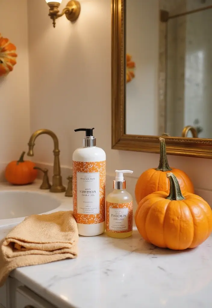 30+ Pumpkin Decoration Ideas for a Creative Halloween 29 30+ Pumpkin Decoration Ideas for a Creative Halloween - 29. Pumpkin-Themed Bath Products